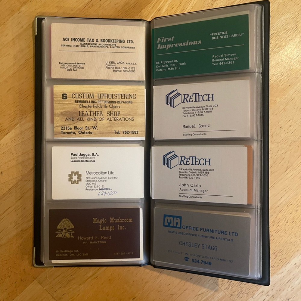Black Leather Business Card Wallet